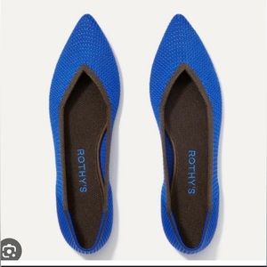 Rothy's Vibrant Blue Pointed Loafers